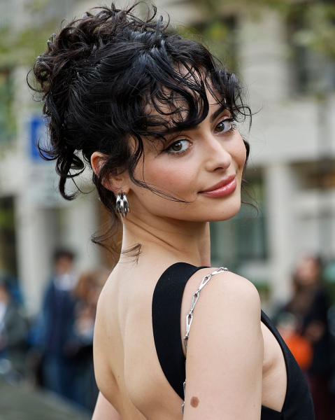 airy curly fringe and messy bun  2026 hair trends